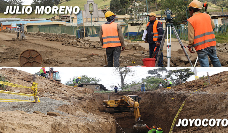 AVANZA TRABAJOS DE ALCANTARILLADO Y SANEAMIENTO PLUVIAL EN JOYOCOYO Y JULIO MORENO