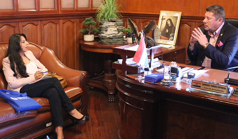 ALCALDE RAMSSES TORRES RECIBIÓ EN VISITA PROTOCOLAR A INTENDENTE DE SUPERINTENDENCIA DE ORDENAMIENTO TERRITORIAL ZONA 3