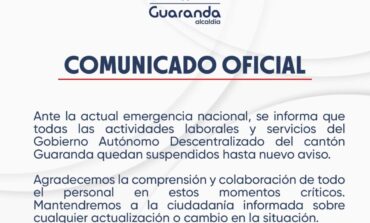 El MUNICIPIO DE GUARANDA SUSPENDE ACTIVIDADES PREVIAS AL CARNAVAL 2024