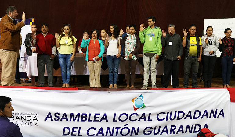 EL CANTÓN GUARANDA ELIGIÓ A LA NUEVA DIRECTIVA DE LA ASAMBLEA LOCAL CIUDADANA