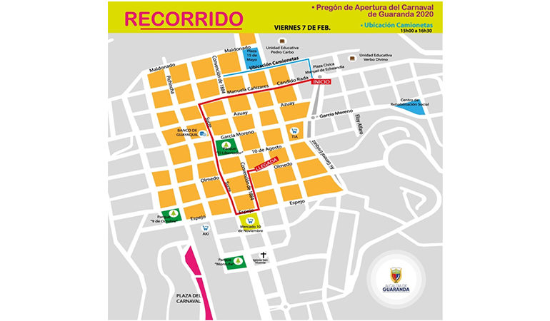 MUNICIPIO DE GUARANDA INVITA AL PREGON DEL  CARNAVAL DE GUARANDA