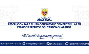 MUNICIPIO DE GUARANDA REGULA EL USO OBLIGATORIO DE MASCARILLAS EN ESPACIOS PÚBLICOS