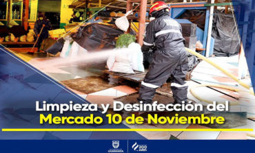 JORNADAS DE DESINFECCIÓN SE DESARROLLAN EN EL MERCADO 10 DE NOVIEMBRE