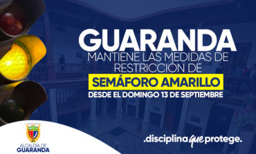COE GUARANDA RESUELVE MANTENER VIGENTES LAS RESTRICCIONES DE SEMÁFORO AMARILLO