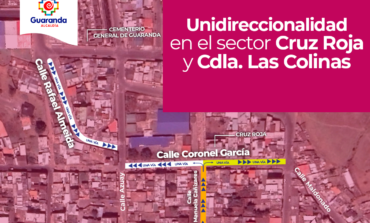 Unidireccionalidad en el sector Cruz Roja y Cdla. Las Colinas