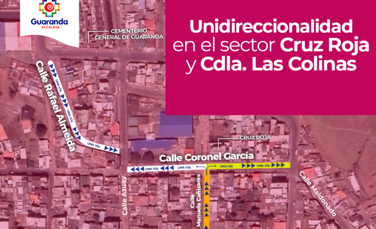 Unidireccionalidad en el sector Cruz Roja y Cdla. Las Colinas