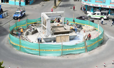 AVANZAMOS CON LOS TRABAJOS DE RENOVACIÓN DEL REDONDEL DE LA PLAZA ROJA