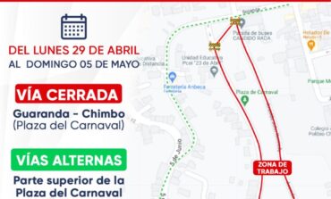 CIERRE DE VÍAS POR TRABAJOS DE ASFALTO EN LA PLAZA DEL CARNAVAL