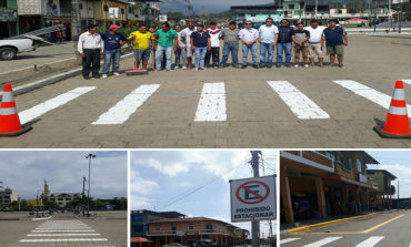 GADC-GUARANDA A TRAVÉS DE LA UMTTTSV TRABAJA EN LA SEÑALIZACIÓN DE LAS AV. DE LA PARROQUIA SAN LUIS DE PAMBIL