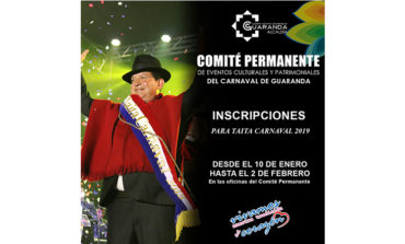 INSCRIPCIONES PARA TAITA CARNAVAL 2019