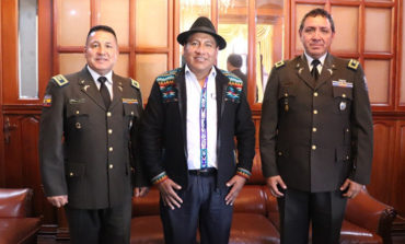Nuevas autoridades de la Policía Nacional visitaron protocolariamente al Gobierno Autónomo Descentralizado del Cantón Guaranda