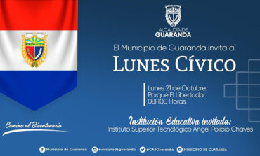 ALCALDE DE GUARANDA  INVITA AL LUNES CÍVICO
