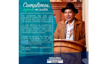 ALCALDE DE GUARANDA SE BAJA EL SUELDO