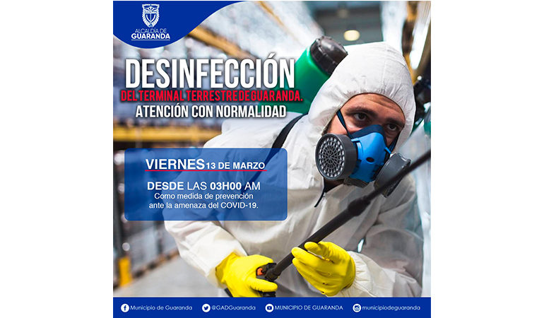 MUNICIPIO EFECTÚA DESINFECCIÓN DE ESPACIOS PÚBLICOS
