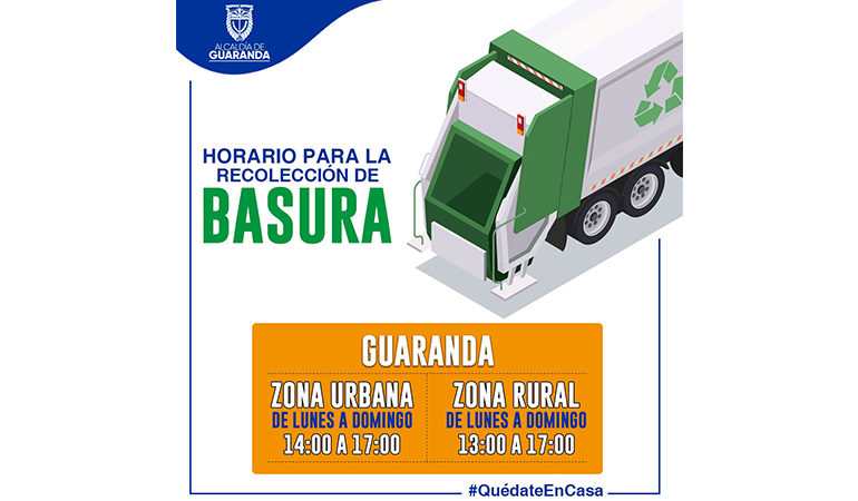 HORARIOS DE RECOLECCIÓN DE BASURA EN GUARANDA