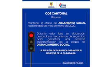 GUARANDA MANTENDRÁ LA ETAPA DE AISLAMIENTO SOCIAL HASTA FINALES DE MAYO