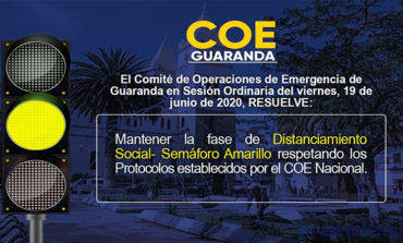 COE CANTONAL RESUELVE MANTENER LA FASE DE DISTANCIAMIENTO SOCIAL- SEMÁFORO AMARILLO