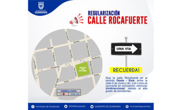 DESDE EL 8 DE AGOSTO LA CALLE ROCAFUERTE SERÁ UNIDIRECCIONAL