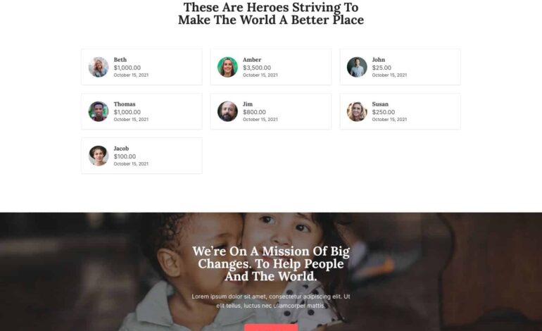 Our Donors